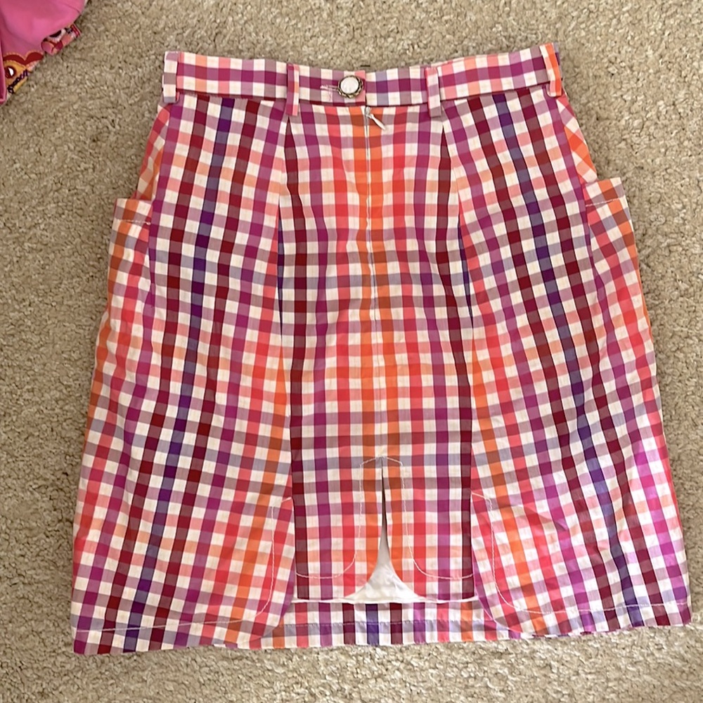 Vintage Vivienne Westwood plaid Crystal embellished skirt